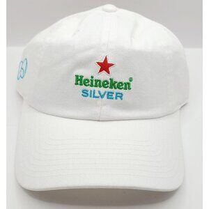 Heineken Silver US Open 2024 White Baseball Cap Adjustable Cotton Tennis Hat